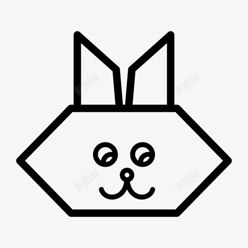 折纸猫动物纸图标svg_新图网 https://ixintu.com 动物 折纸