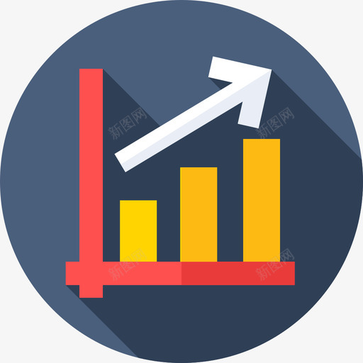 条形图战略与管理12扁平图标svg_新图网 https://ixintu.com 战略 扁平 条形图 管理