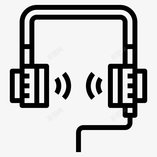 耳机网页117线性图标svg_新图网 https://ixintu.com 线性 网页设计 耳机