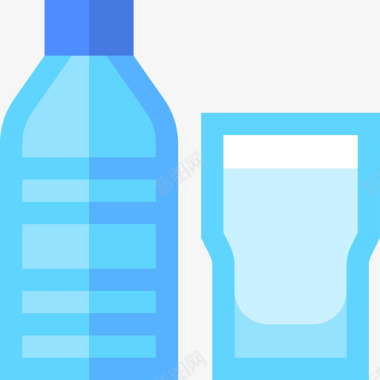 水瓶晨间常规19扁平图标图标
