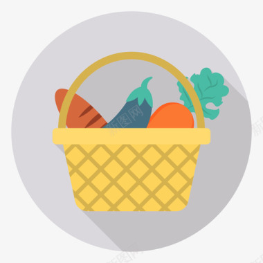 蔬菜食品和饮料30循环图标图标
