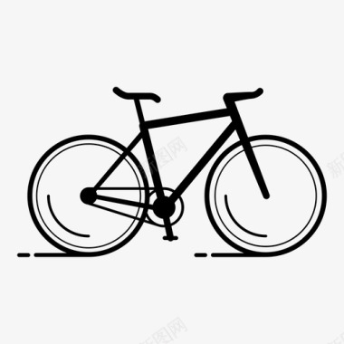 自行车固定齿轮单齿轮图标图标