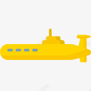 潜艇车辆和运输10扁平图标图标