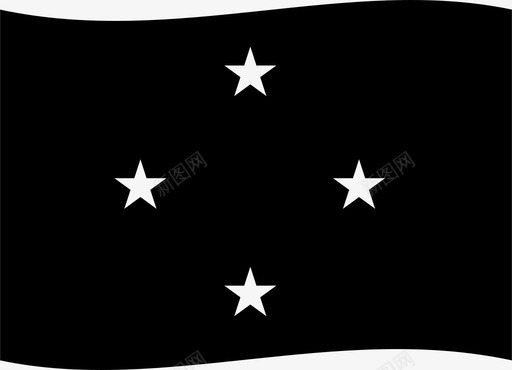 长方形旗帜国家密克罗尼西亚图标图标