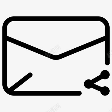 共享邮件电子邮件信封图标图标