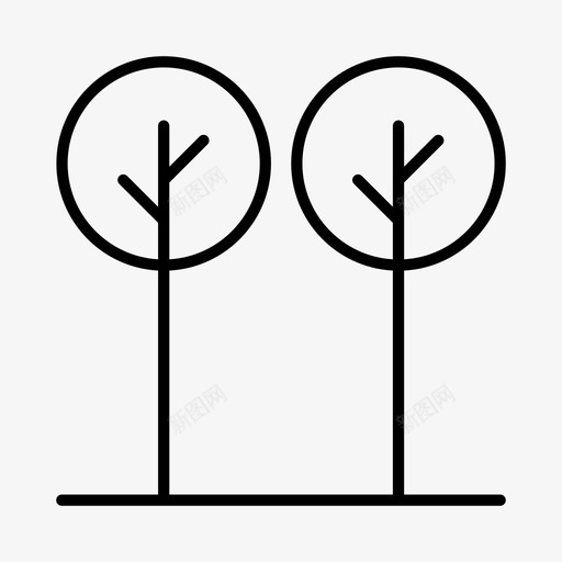 棒棒糖树环境花园图标svg_新图网 https://ixintu.com 树木 棒棒糖树 环境 自然 花园