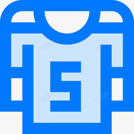 T恤橄榄球5蓝色图标svg_新图网 https://ixintu.com 橄榄球 蓝色