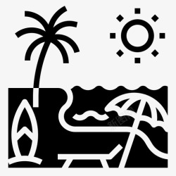 夏季旅游景观夏季炎热自然图标高清图片