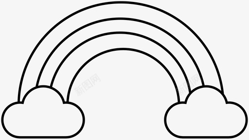 彩虹自然天空图标svg_新图网 https://ixintu.com 大气条件 天气 天空 彩虹 春天 自然