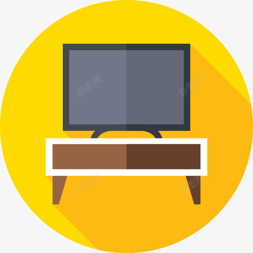 电视室内5平面图标svg_新图网 https://ixintu.com 室内设计5 平面 电视