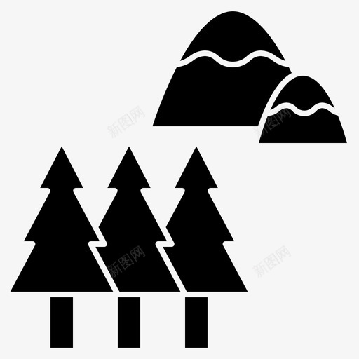 自然森林山脉图标svg_新图网 https://ixintu.com 山脉 旅行 树木 森林 生活方式 自然 雕文