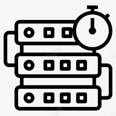 服务器时钟数据图标图标