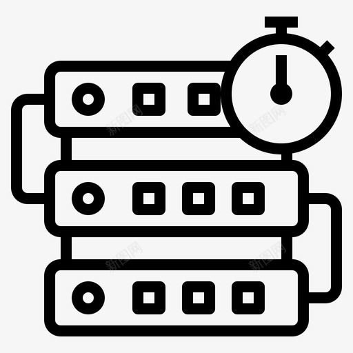 服务器时钟数据图标svg_新图网 https://ixintu.com 大数 存储器 数据 时钟 时间 服务器