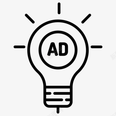 灯泡ads7轮廓图标图标
