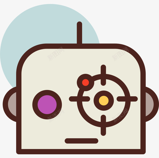 机器人人工智能56线性颜色图标svg_新图网 https://ixintu.com 人工智能56 机器人 线性颜色