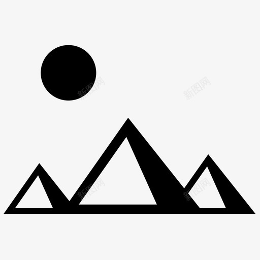 埃及沙漠金字塔图标svg_新图网 https://ixintu.com 埃及 沙漠 金字塔