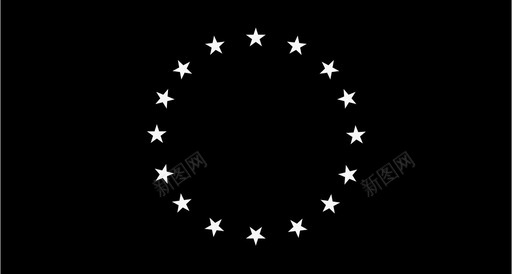 欧洲国旗旗杆旗帜图标图标