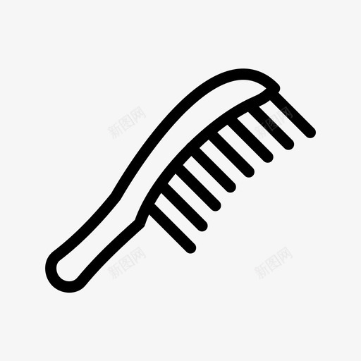 梳子化妆品头发图标svg_新图网 https://ixintu.com 化妆品 发型 头发 手 梳子