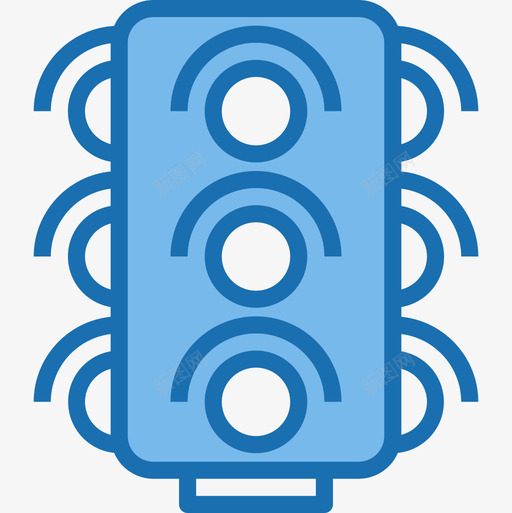 红绿灯地图8蓝色图标svg_新图网 https://ixintu.com 地图 红绿灯 蓝色