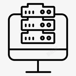 计算机网站计算机网站服务器和主机概述图标高清图片