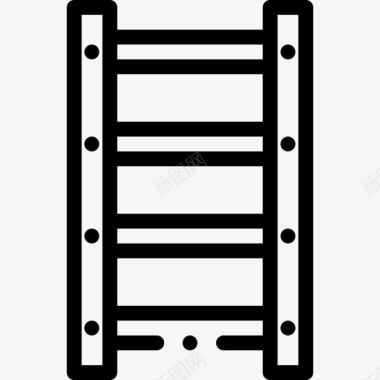 梯子紧急情况21直线图标图标