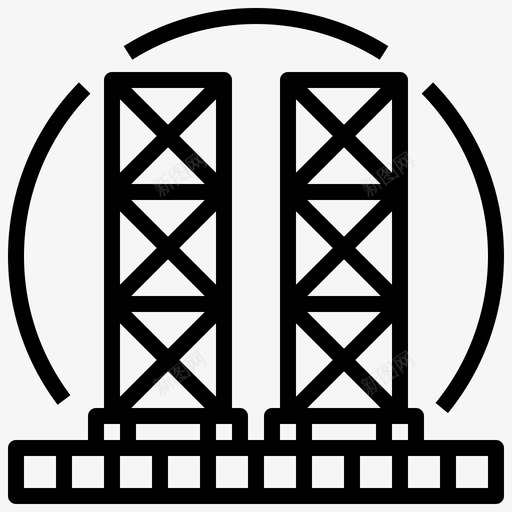 铁塔污染16线性图标svg_新图网 https://ixintu.com 污染16 线性 铁塔