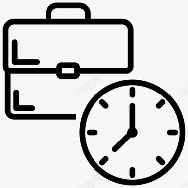 业务工作时间业务时间全职工作图标图标
