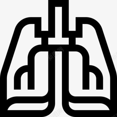 肺理疗11线性图标图标