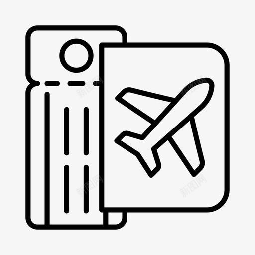 旅行证件登机牌旅游图标svg_新图网 https://ixintu.com 度假 旅游 旅行 登机 证件