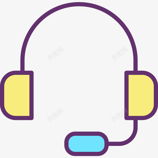 耳机音乐111线性彩色图标svg_新图网 https://ixintu.com 线性彩色 耳机 音乐111