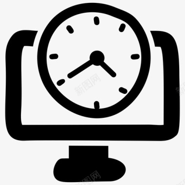 工作时间计时器时钟图标图标