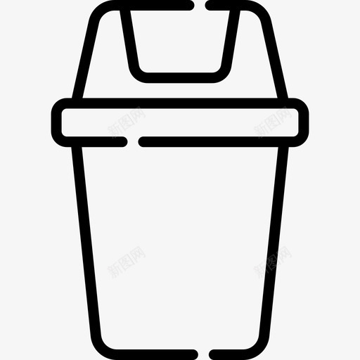 垃圾桶家用电器17线性图标svg_新图网 https://ixintu.com 垃圾桶 家用电器 线性