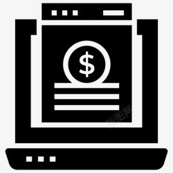 商业网页设计在线金融网站商业网站笔记本电脑图标高清图片