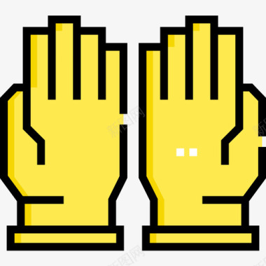 清洁手套清洁85线性颜色图标图标