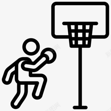 男人打篮球篮板篮球球门图标图标