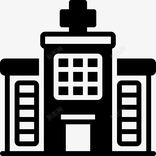 医院急救中心酒店图标svg_新图网 https://ixintu.com 医院 地标 急救中心 护理人员 酒店