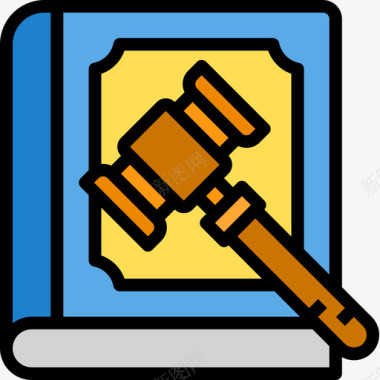 法律书籍法律集1线性颜色图标图标