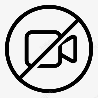 摄像头禁止视频图标图标