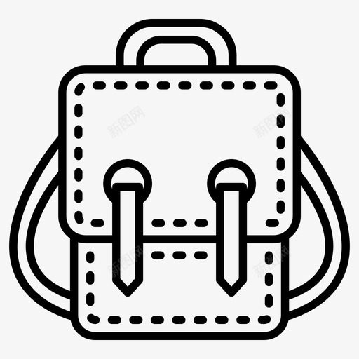 信使包背包背囊图标svg_新图网 https://ixintu.com 信使包 包线矢量图标 背包 背囊