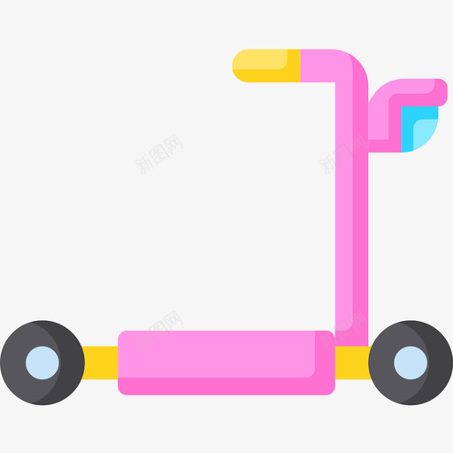 滑板车儿童玩具22扁平图标svg_新图网 https://ixintu.com 儿童玩具 扁平 滑板车