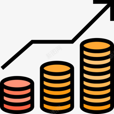 商业与金融金融17线性颜色图标图标