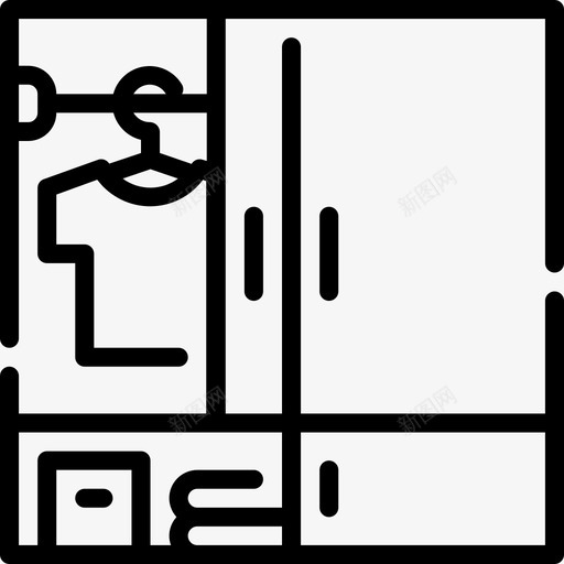 壁橱家具和家居33线性图标svg_新图网 https://ixintu.com 壁橱 家具 家居 线性