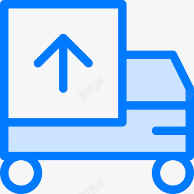 送货车电子商务125蓝色图标图标