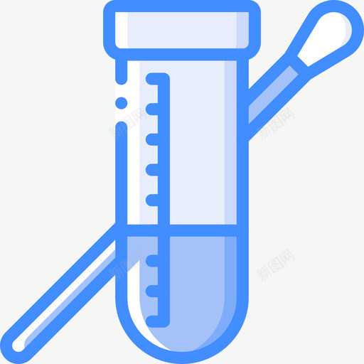 棉签祖先5蓝色图标svg_新图网 https://ixintu.com 棉签 祖先 蓝色