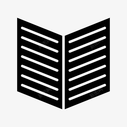 书籍教育开放图标svg_新图网 https://ixintu.com 书籍 开放 教育 教育字形