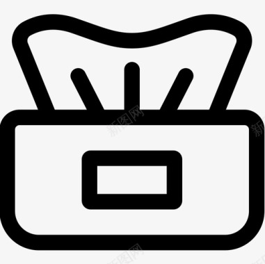 卫生纸清洁73线性图标图标