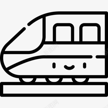火车智慧城市9直线型图标图标