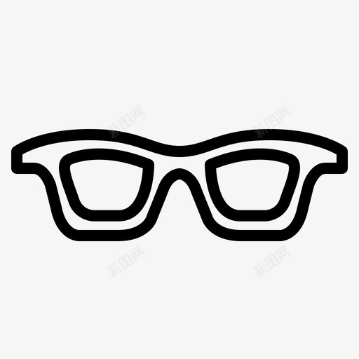 眼镜时尚光学图标svg_新图网 https://ixintu.com 光学 时尚 眼镜