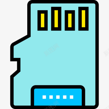 MicroSd设备40线性颜色图标图标