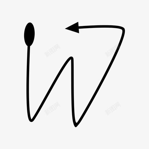 箭头弓方向图标svg_新图网 https://ixintu.com 之字形 方向 涂鸦 箭头